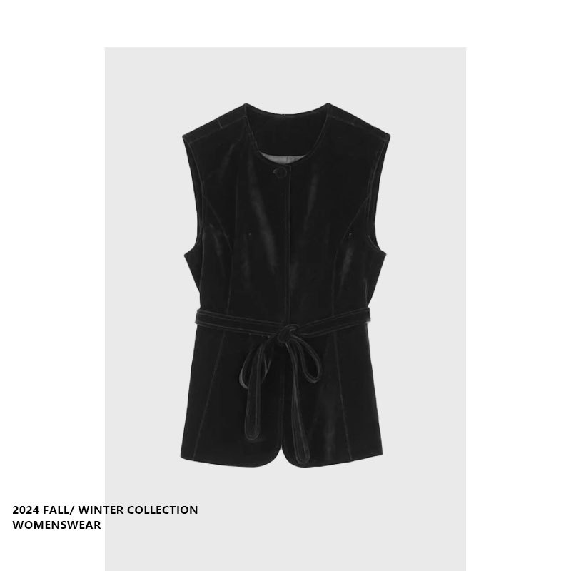 Forever 21'Snake Full of Elegance' Slimming Waist Round Neck Vest Simple Sleeveless Top 2026 Spring/Summer Collection