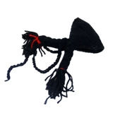 Шапка, аксессуар для волос, трикотажный шерстяной милый шлем с косичкой