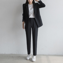 Suit Set Women Korean Spring and Autumn 2021 New Korean casual chic small blazer ankle-length pants two-piece suit