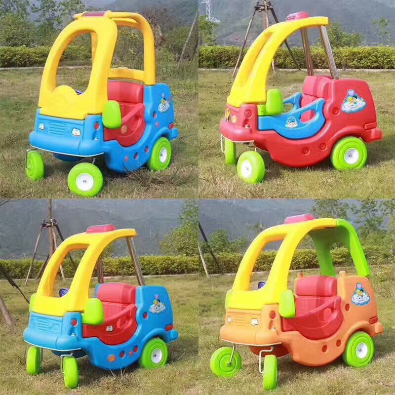 Child Plastic Toy Car Toddler Toddler Toddler 4 Wheels School Scooter Small Caravan Twisted Car Doll Princess Car