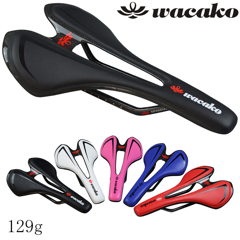 wacako mountain road bike full carbon fiber soft leather cushion saddle seat bag foreskin cushion