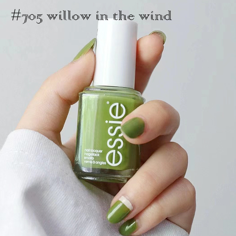 essie new 2023 nail polish 705 willow in the wind butter fruit green olives white summer-Taobao