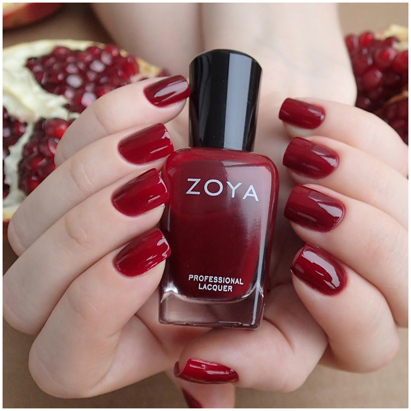 American ZOYA nail polish ZP856 pomegranate fruit transparent wine red Zoya bake-free environmental protection hand white