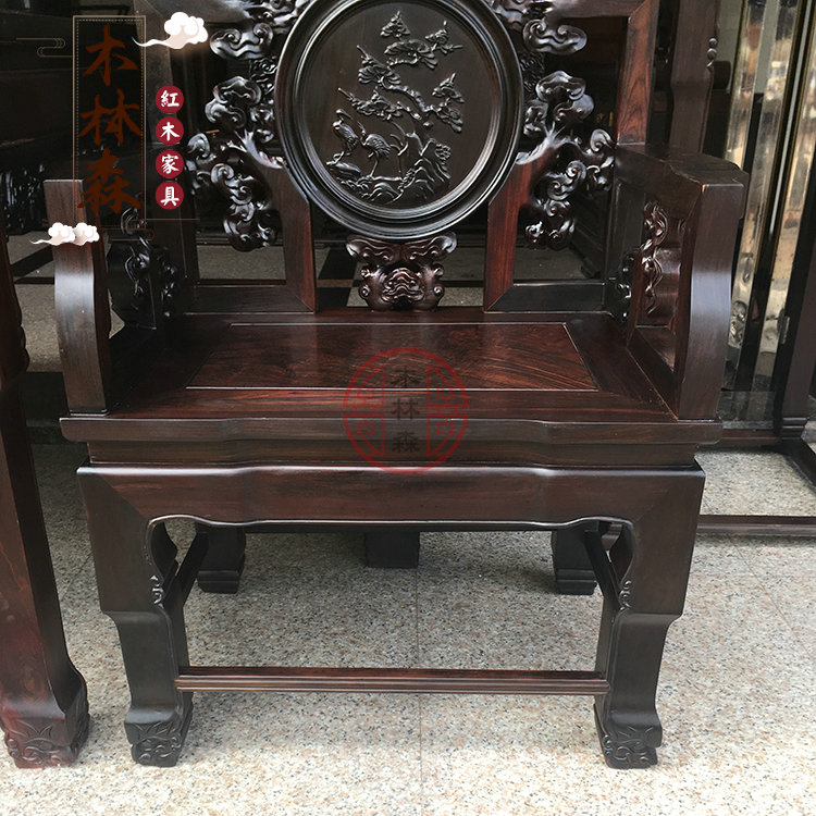 Đồ nội thất bằng gỗ gụ Lào làm bằng gỗ hồng đỏ cũ ở giữa bộ sáu mảnh của Sian rosewood Ming và Qing Dynasties - Bàn / Bàn bàn trà gỗ tự nhiên