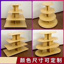 Round Oval Mid Island Cabinet Toy Store Mother & Baby Display Cabinet Gift Shelving Showcase Convenience Store Shelves Red Wine Cabinet