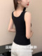 黑色加绒加厚吊带背心女内搭2026新款秋冬季磨毛保暖修身无袖上衣