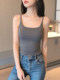 Modal Camisole for Women, 2026 New Style, Square Neck, Ice Silk, Beautiful Back, Can Be Worn Outside, Gray Sleeveless Base Top