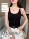 黑色吊带背心女带胸垫内搭2026新款美背文胸一体外穿无袖打底上衣
