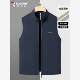 Woodpecker 2025 Spring and Autumn New Men's Stand Collar Vest Casual Dad Wear Sleeveless Sleeveless Waistcoat Thin