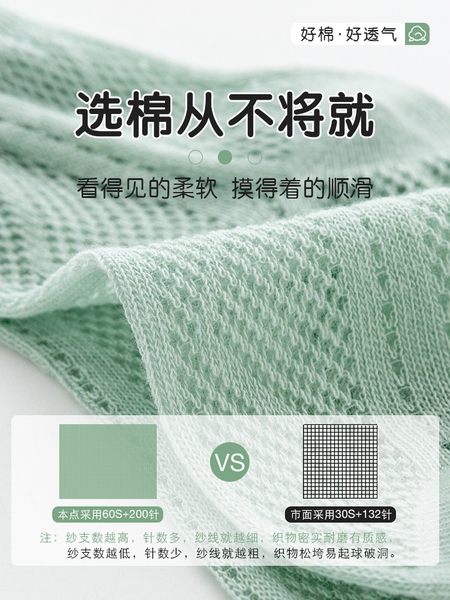 儿童袜子夏季薄款纯棉白色中筒袜夏天男童女童婴儿男孩宝宝网眼袜 — 4