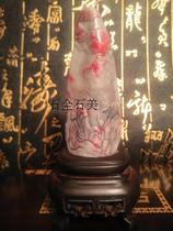 Changhua chicken bloodstone decoration refers to the high-end collection JX915 on the bottom of soft ground beans and green frozen whole jade