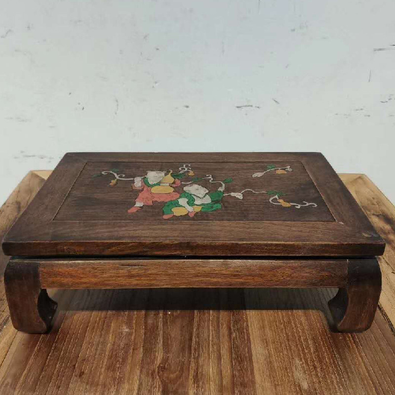 Folklore Old Objects Antique Nostalgia Collection Old Furniture Old Kang Tables Countryside Big Smoke Table Flowers Pear Wood Tea Table Hem