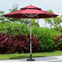 Middle column umbrella OUTDOOR BEACH UMBRELLA WINE BAR STREET BIG SUN UMBRELLA BALCONY GARDEN FOLDING SUN UMBRELLA PATIO TABLE AND CHAIRS MIDDLE UMBRELLA