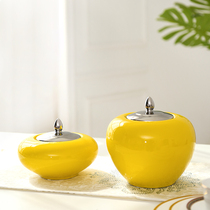 SAUMUR postmodern home accessories minimalist ceramic creative handiwork yellow jar Like Plate Room Decorated Ornament Swing