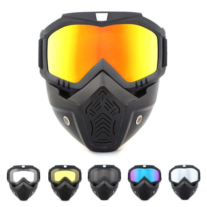 Anti-fog mask protective wind sand goggles outdoor military fan CS mask Harley locomotive cycling glasses