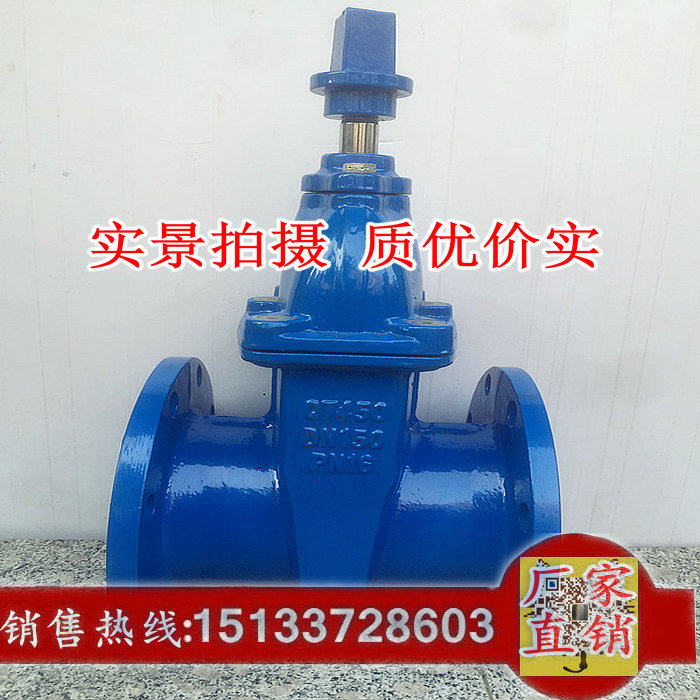 Elastic seat seal soft sealing gate valve underbar underground cap square cap gate valve ductile iron flange gate valve Z45X