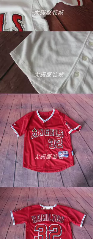 Đội bóng thiên thần MLB đồng phục bóng chày đường phố khiêu vũ trẻ em cặp vợ chồng cha mẹ con ngắn tay áo phông cỡ lớn áo - Thể thao sau quần chạy bộ nam 