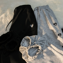 Korean Girls Sweatpants Autumn and Winter Slacks 2021 New Fashion Kids Wear High-waisted Sweatpants Outside