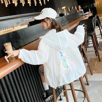 Korean Girls Thin Breathable Sunscreen Clothing 2022 Summer New Style CUHK Childrens UV Protection Air Conditioning Shirt Jacket