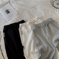 Korean Girls Sweatpants Autumn and Winter Pants 2021 New Childrens Clothing Childrens Thin Medium and Big Childrens Fashion Casual Sweatpants