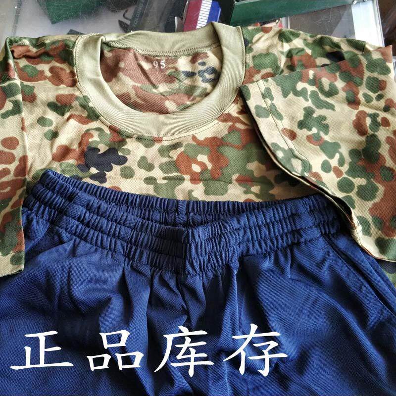 Inventory 01 fitness suit old-fashioned 87 short-sleeved shorts suit summer sports running suit 87 camouflage short-sleeved