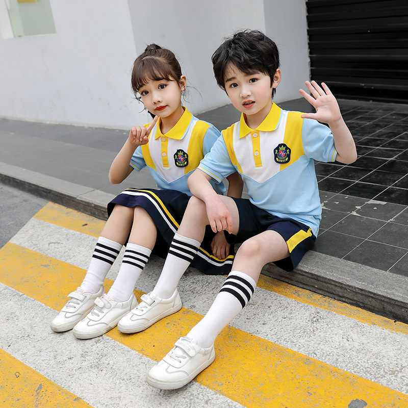 Kindergarten uniform school uniform suit primary school students sportswear class uniform college style children's performance costume summer graduation photo