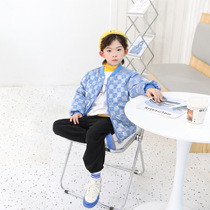 Childrens down jacket has a thin inner lining medium-sized and large childrens boys and girls school uniforms warm autumn and winter disposable coats
