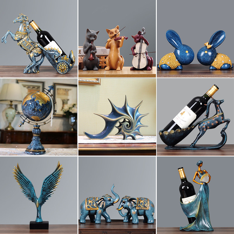 Living Room TV Wine Cabinet Creativity Small Swing Piece Home Decoration Pint Bedroom Furnishing Room Personality Nordic American Crafts