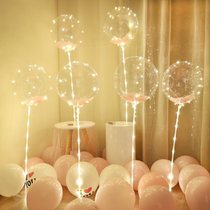 Valentines Day decorations net red luminous Popo ball Romantic Report White Cours Wedding house Birthday Decoration Scene Placement Balloons