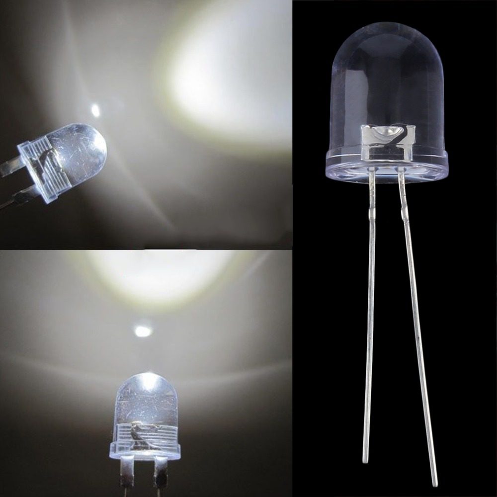 Hot Long lasting 20pcs 10mm 0 5W White 290000MCD 40 Degree