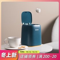 Yajia desktop trash can with lid Nordic creative bedroom desk coffee table cute girl small garbage can Household