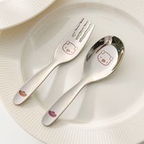 Baby - grade 316 stainless steel children spoon fork suit housebabys big head spoon meal spoon spoon
