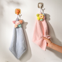 Hangli cartridge wipe handtowel super strong water absorption cute children can not drop the coral wool toilet kitchen square towel