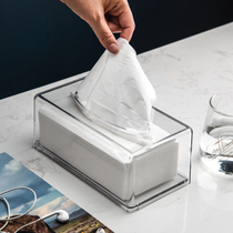 Well Pomelo Acrylic Tissue Box Home Living Room Tea Table Napkin Box Nordic Ins Transparent Upscale Paper Drawing Box