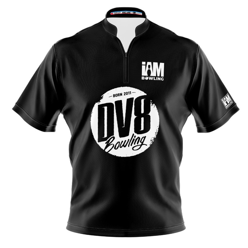 Dv8 Bowling Jersey Black Bowling Uniform Short-Sleeved Top 3Dpolo Shigan 1601-Dv8