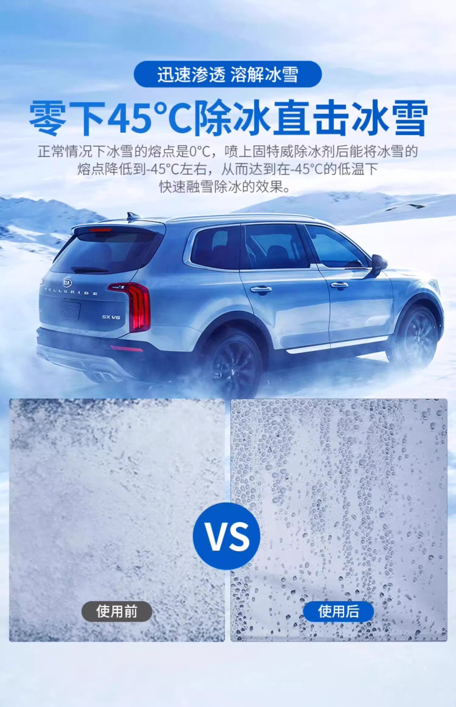 Автомобиль с агент агентов, вывоз снега/обледенения  固特威汽车除冰剂冬季车用融雪神器前挡风玻璃车窗防结冰化雪除霜 Goodwill