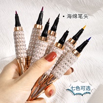 Eye line liquid pen waterproof persistent not fainting extremely fine sponge pen soft head portable quick dry student beginner not to fall color