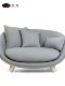 简艺小户型北欧简约休闲沙发接待室轻奢会客弧形办公沙发LoveSofa
