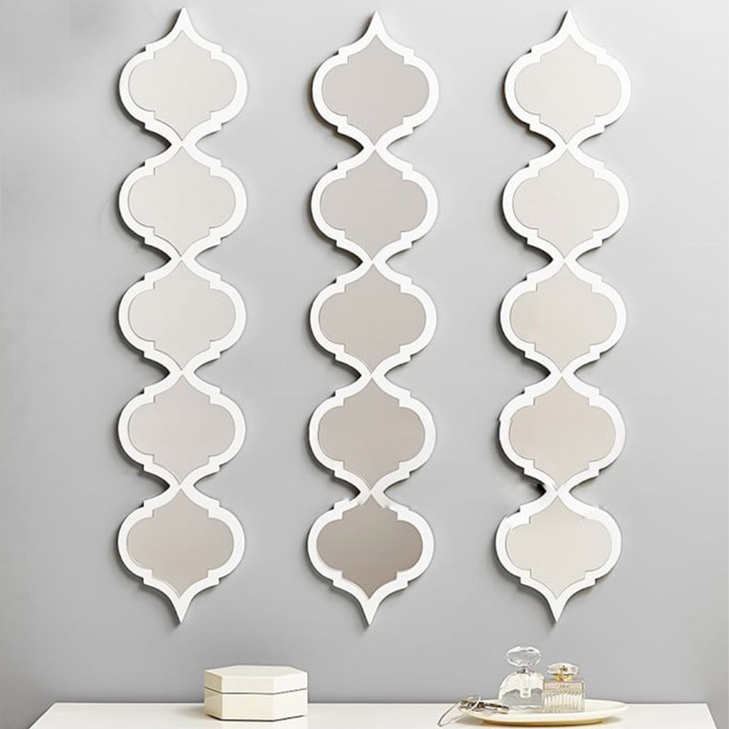 Eurostyle minimalist luxury home portfolio Decorative Mirror Art Creativity Genguan Hanging Mirror Living Room Sofa Background Wall Mirror