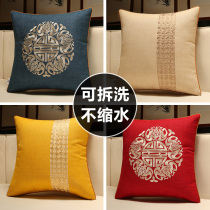 Chinese mahogany sofa large size pillow pillow cushion Chinese style living room backrest waist pillow core bedside cushion