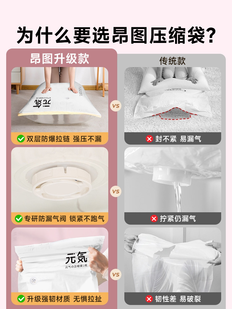 Vacuum Compression Storage Bags for Quilts, Clothes, and Bedding, with Electric Pump for Home Use, down Jacket Organizer Bags