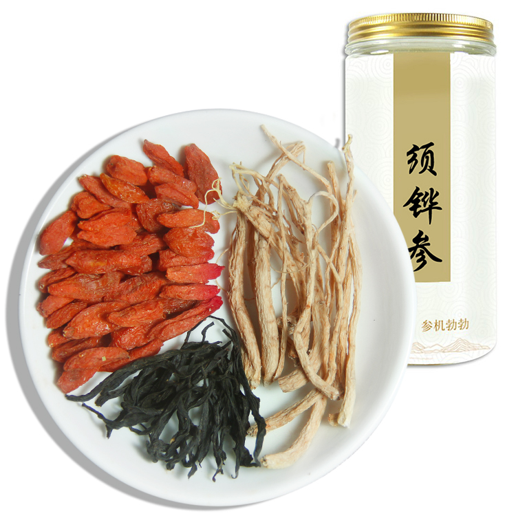 Ginseng flower ginseng black tea Wolfberry tea 10 packs ginseng flower tea 85g Flower ginseng official website anti-counterfeiting query