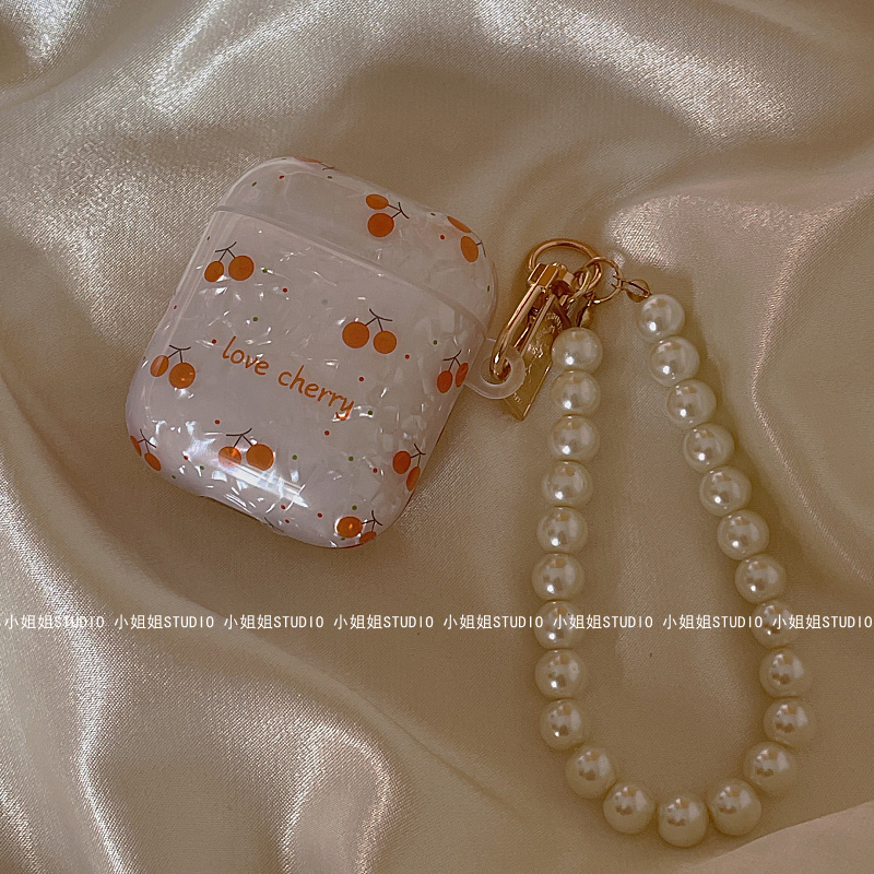 ins Japanese and Korean shell small cherry suitable for Airpods second-generation protective sleeve Apple wireless bluetooth pro earphone shell