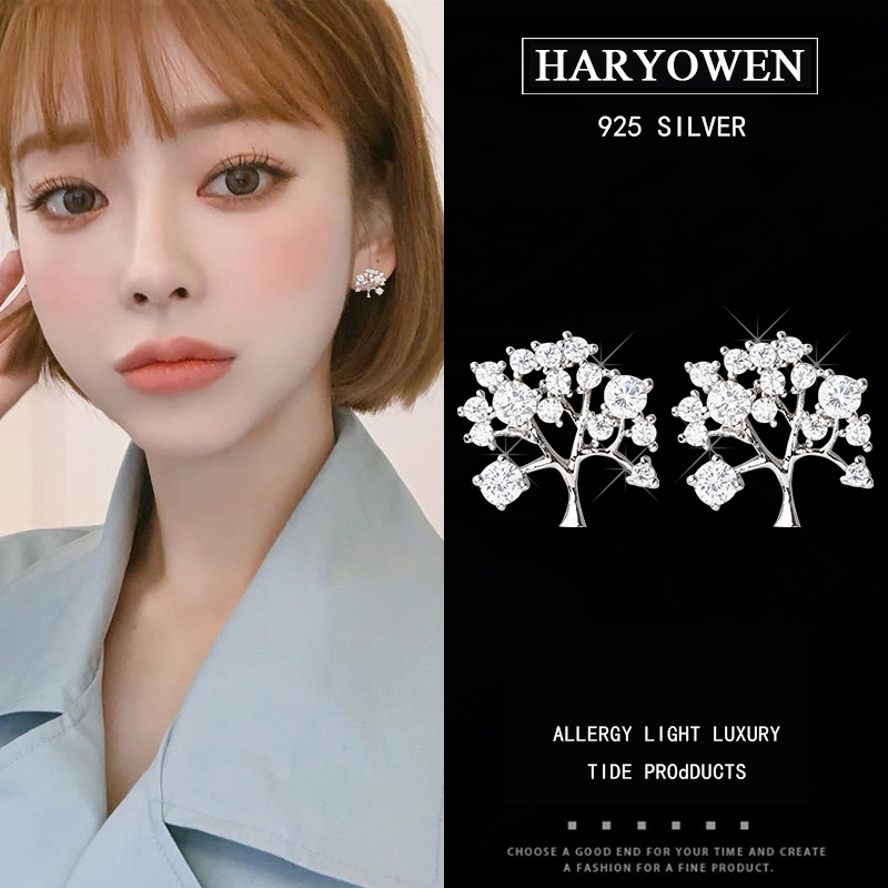 Hayery Irvine Earrings Woman Temperament 100 Lap Pure Silver Earrings 2020 Fashion Boomers Net Red Brief About Super Fairy Trinkets