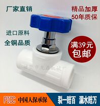 White PPR lift type home decoration boutique globe valve copper spool ppr valve water pipe gate valve water pipe accessories