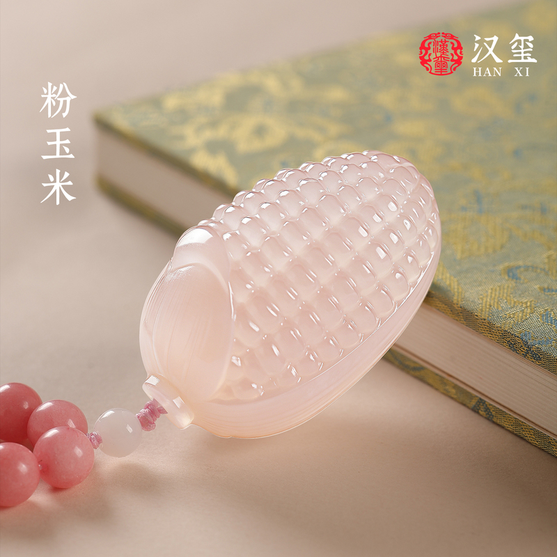 Hanxi's Jade Corn Hand Ornament, Desktop Decoration, Emotional Stability and Healing Gift Hanxi's Jade Corn Hand Ornament, Desktop Decoration, Emotional Stability and Healing Gift