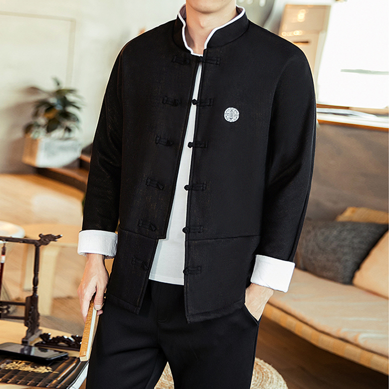 mùa xuân mùa thu thủy triều trẻ thương hiệu Tang nam retro váy Trung Quốc gió nam Trung Quốc thêu áo jacket Zhongshan váy