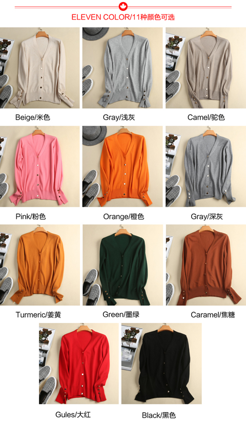 2019 phụ nữ mới mùa xuân Trang phục cổ chữ V áo len tinh khiết áo len ngắn áo len đầu xuân áo len nữ - Áo len cổ chữ V áo khoác cardigan nữ cao cấp