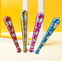 Baby cartoon holding baseball stick aluminum film balloon childrens birthday party kindergarten school opening activity arrangement