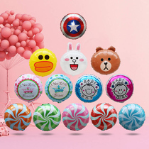 18 inch round lollipop shape aluminum film balloon birthday wedding decoration childrens party balloon large candy shape
